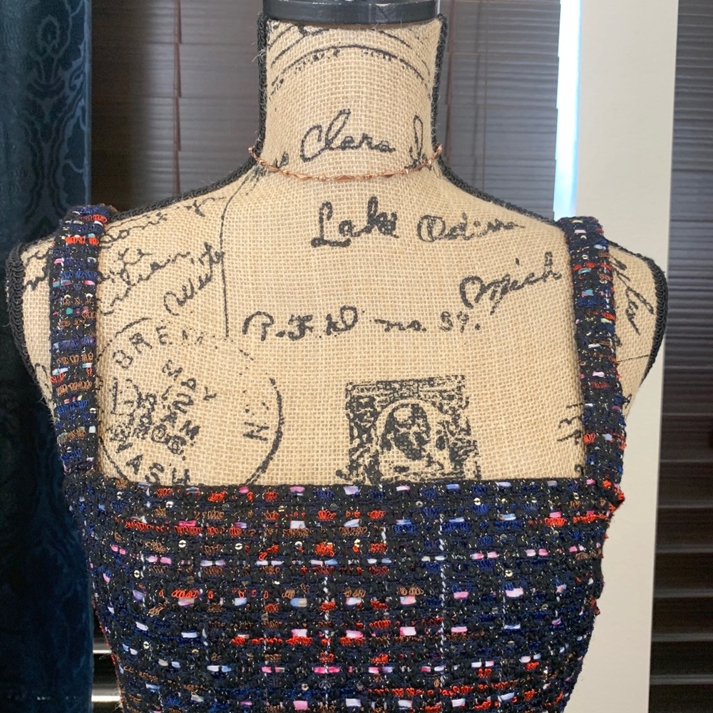 Line and dot  tweed crop - Picture 4 of 6